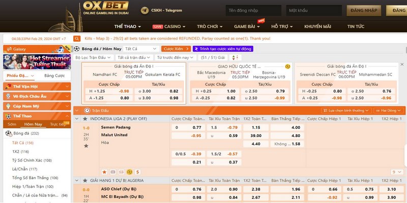 Cách chơi cá cược tại nhà cái oxbet